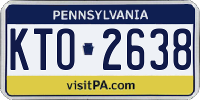 PA license plate KTO2638