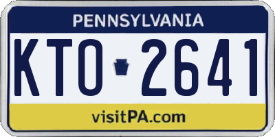 PA license plate KTO2641
