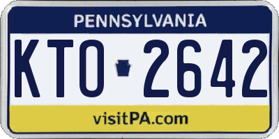 PA license plate KTO2642