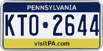 PA license plate KTO2644