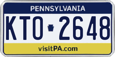 PA license plate KTO2648