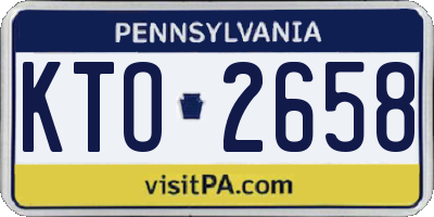 PA license plate KTO2658