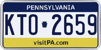 PA license plate KTO2659