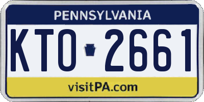 PA license plate KTO2661
