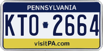 PA license plate KTO2664