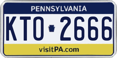 PA license plate KTO2666