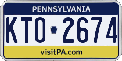 PA license plate KTO2674