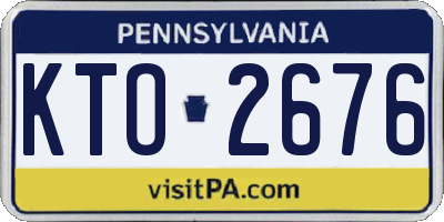 PA license plate KTO2676