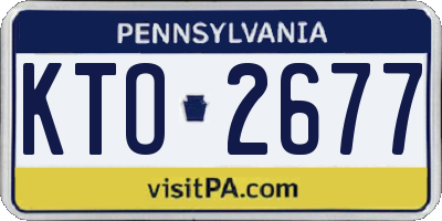 PA license plate KTO2677