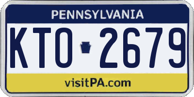 PA license plate KTO2679