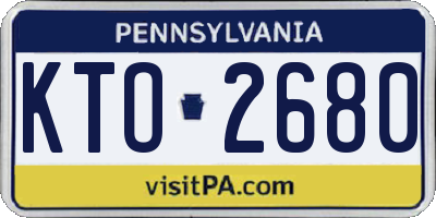 PA license plate KTO2680