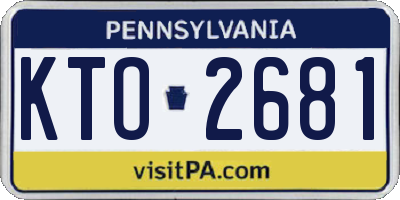 PA license plate KTO2681