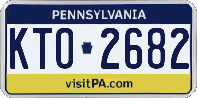 PA license plate KTO2682