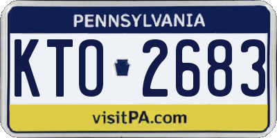 PA license plate KTO2683