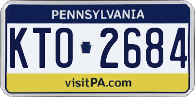 PA license plate KTO2684