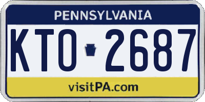 PA license plate KTO2687