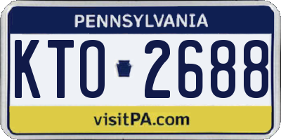 PA license plate KTO2688