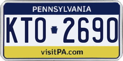 PA license plate KTO2690