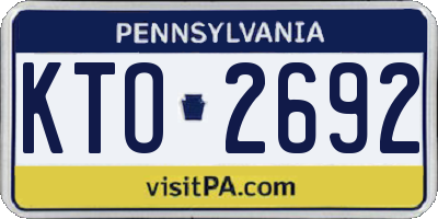 PA license plate KTO2692