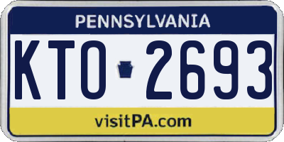 PA license plate KTO2693