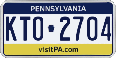 PA license plate KTO2704