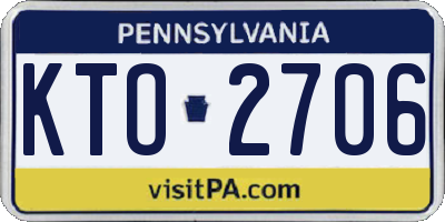 PA license plate KTO2706