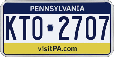 PA license plate KTO2707