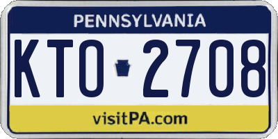 PA license plate KTO2708