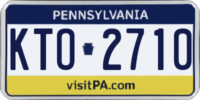 PA license plate KTO2710