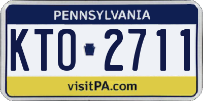 PA license plate KTO2711