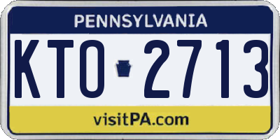 PA license plate KTO2713