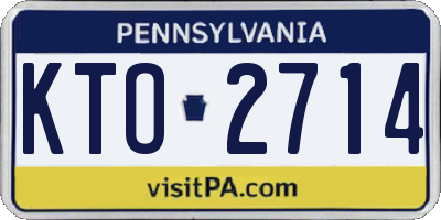 PA license plate KTO2714