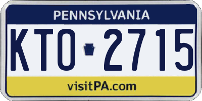 PA license plate KTO2715