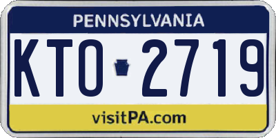 PA license plate KTO2719