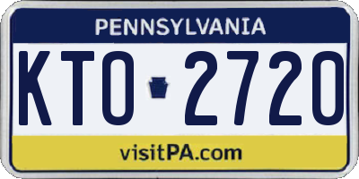 PA license plate KTO2720