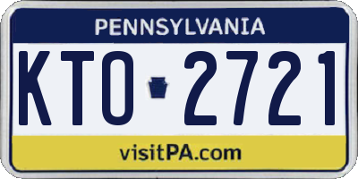 PA license plate KTO2721