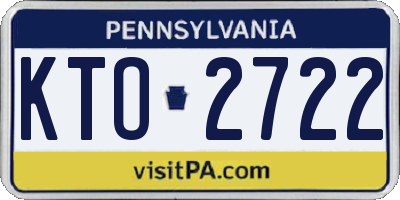PA license plate KTO2722
