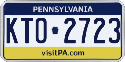 PA license plate KTO2723