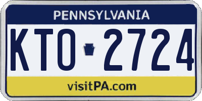 PA license plate KTO2724
