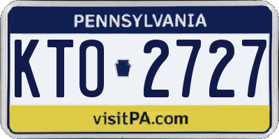 PA license plate KTO2727
