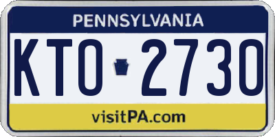 PA license plate KTO2730