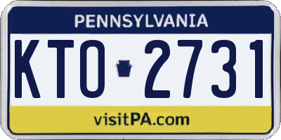 PA license plate KTO2731
