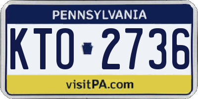 PA license plate KTO2736
