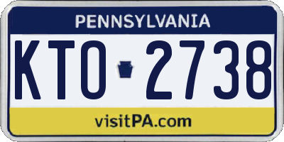 PA license plate KTO2738
