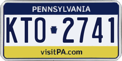 PA license plate KTO2741