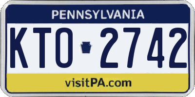 PA license plate KTO2742
