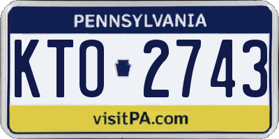 PA license plate KTO2743