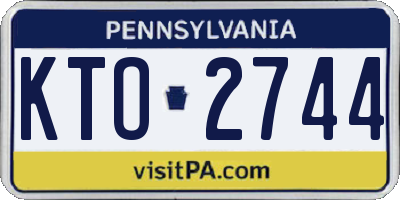 PA license plate KTO2744
