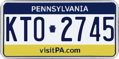 PA license plate KTO2745