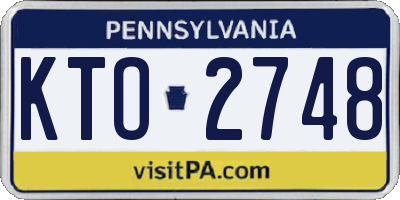 PA license plate KTO2748